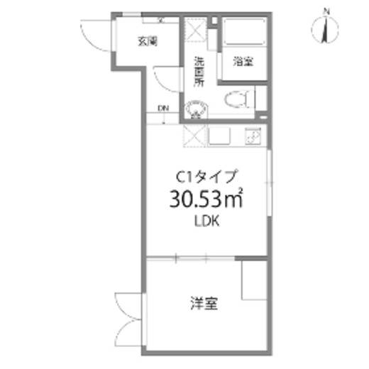 リトルズラピス神楽坂　204号室　間取り