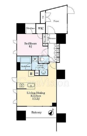 グランレ・ジェイド渋谷富ヶ谷　901号室　間取り