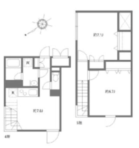 リーガランド恵比寿　401号室　間取り