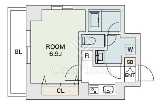 ワイズ神楽坂　201号室　間取り