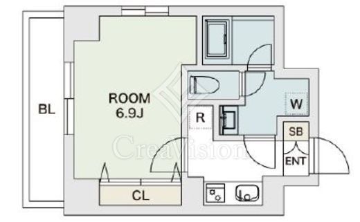 ワイズ神楽坂　601号室　間取り