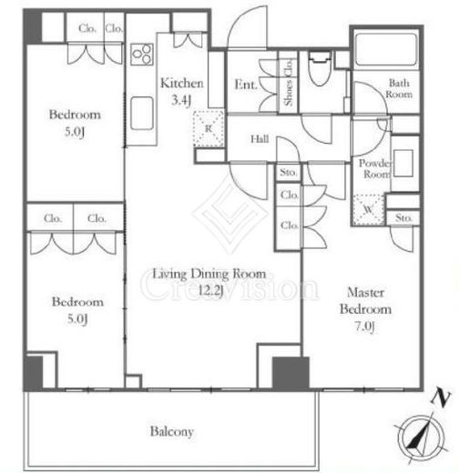 パークコート代々木初台　407号室　間取り