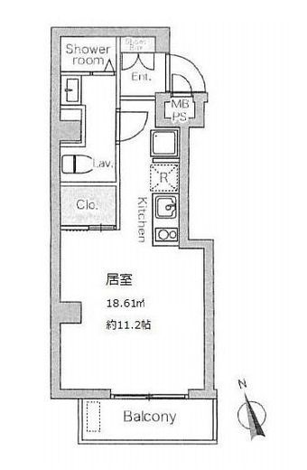 クレアツィオーネ浜松町　401号室　間取り