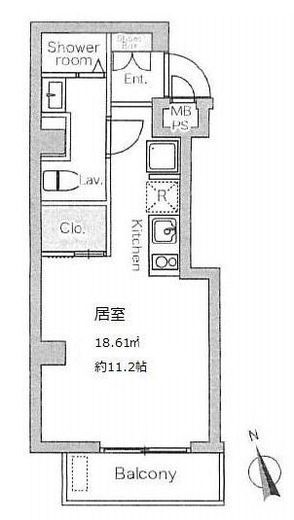 クレアツィオーネ浜松町　901号室　間取り