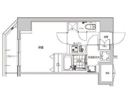 ハーモニーレジデンス早稲田夏目坂　1001号室　間取り