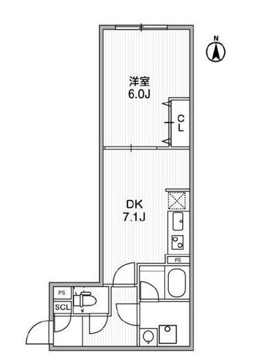 リーガランド神楽坂　205号室　間取り