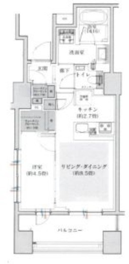 ウエリス千代田東神田　903号室　間取り