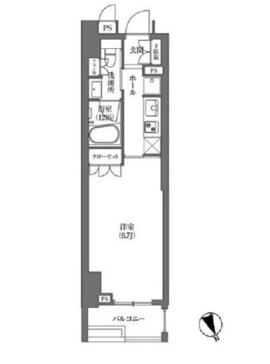 浜町アパートメンツ　202号室　間取り