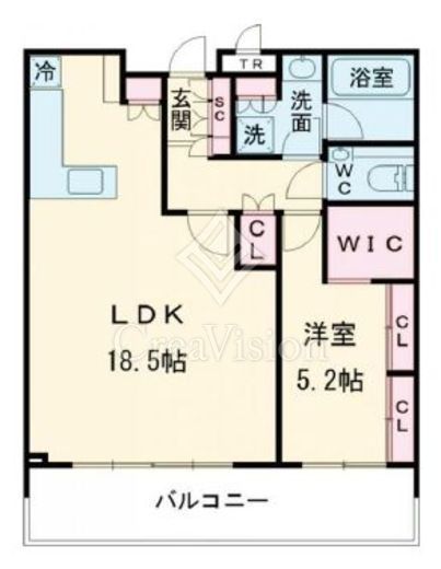 パークコート浜離宮ザ・タワー　2810号室　間取り