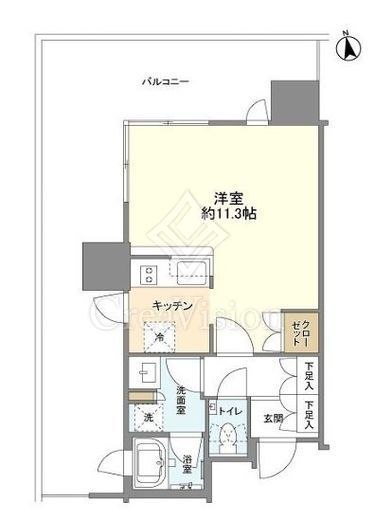 パークコート浜離宮ザタワー　419号室　間取り