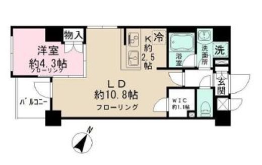 日本橋ルーツ　601号室　間取り