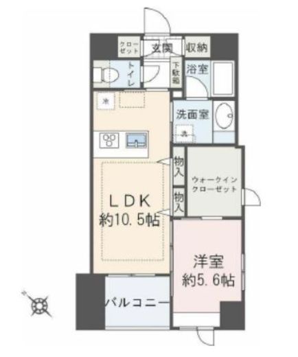 ブラントン日本橋大伝馬町　601号室　間取り