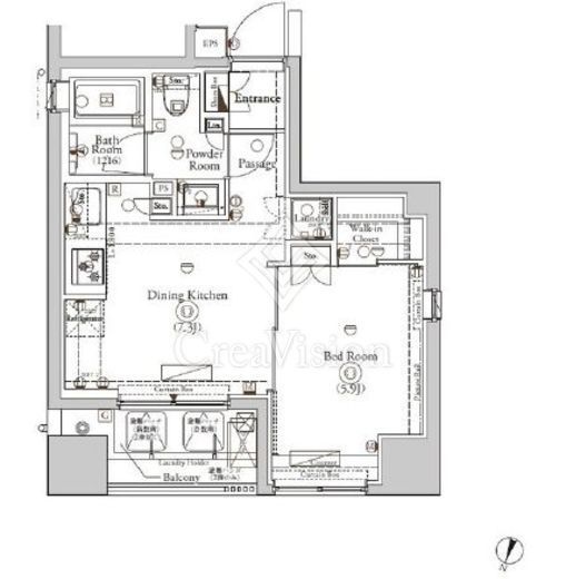 BPRレジデンス神田富山町　501号室　間取り