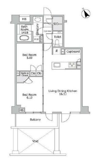 オープンレジデンシア広尾ザ・ハウス ノースコート　303号室　間取り