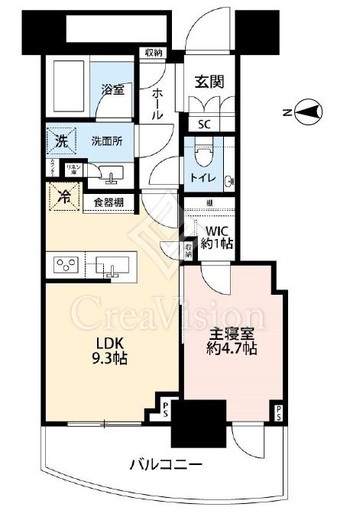 パークコート乃木坂ザタワー　202号室　間取り