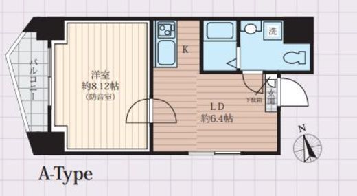 アズミュージック新宿御苑　901号室　間取り