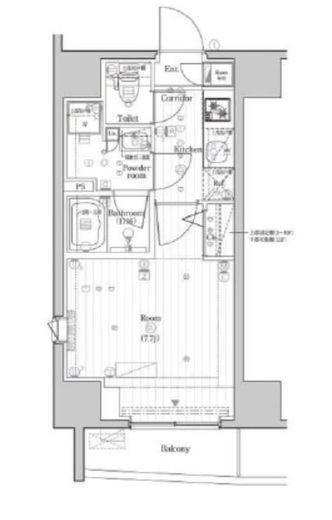 プレミアムキューブジー市谷甲良町　401号室　間取り