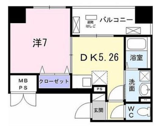 Field-V築地　602号室　間取り