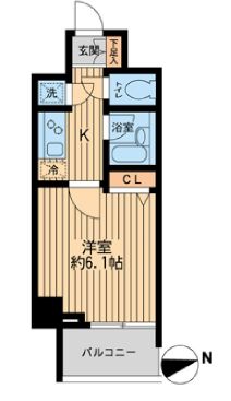 HF早稲田レジデンス2　404号室　間取り