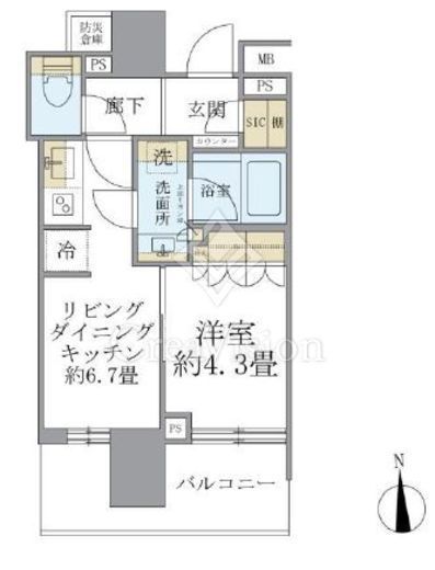 ブリリア秋葉原　604号室　間取り