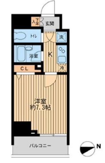 HF早稲田レジデンス　1405号室　間取り