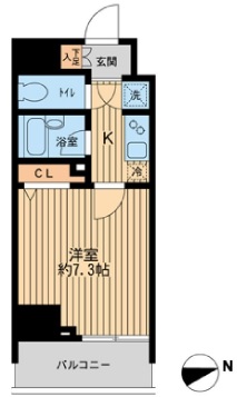 ＨＦ早稲田レジデンス　405号室　間取り