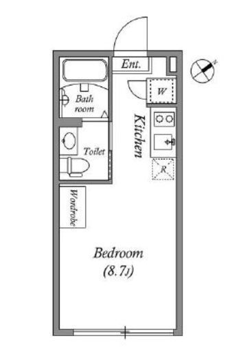 アレーロ市谷台町　204号室　間取り