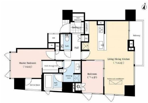プラネスーペリア四番町　801号室　間取り
