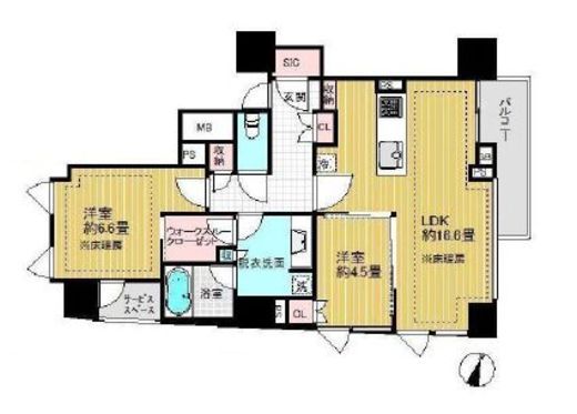 プラネスーペリア四番町　701号室　間取り