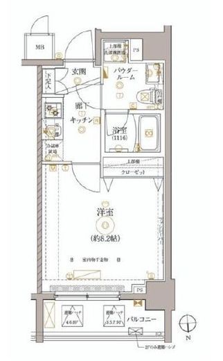 レアライズ高田馬場　401号室　間取り