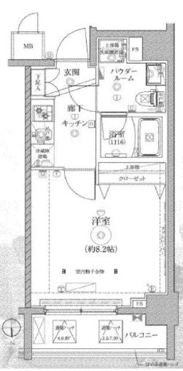 レアライズ高田馬場　501号室　間取り