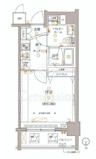 レアライズ高田馬場　701号室　間取り