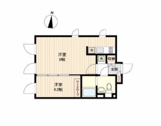 ラピス若松河田　402号室　間取り