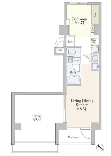 taliesin CY（タリアセンシーワイ）　801号室　間取り