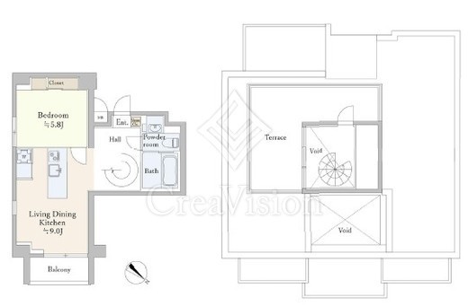 taliesin CY（タリアセンシーワイ）　802号室　間取り
