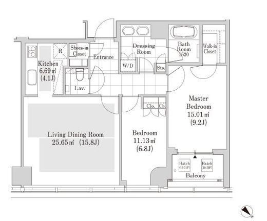 ラ・トゥール渋谷宇田川　2108号室　間取り