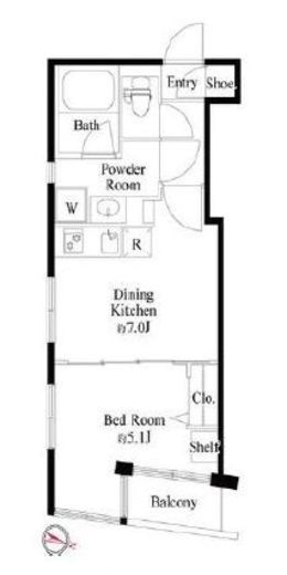 グランツルクサス神田　501号室　間取り