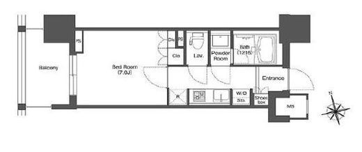 リーブルグラント西新宿　E305号室　間取り