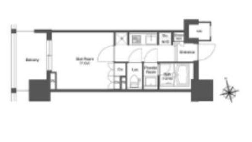 リーブルグラント西新宿　E708号室　間取り