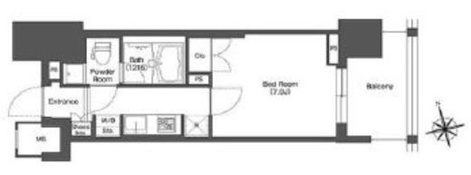 リーブルグラント西新宿　W902号室　間取り