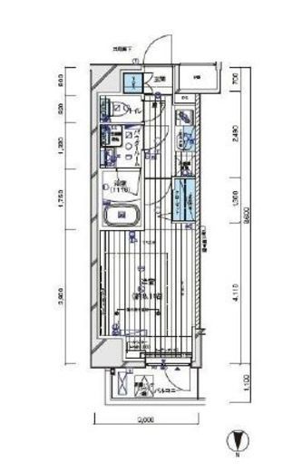 メインステージ白金2　402号室　間取り