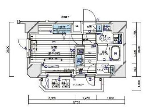 メインステージ白金2　903号室　間取り