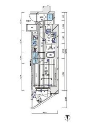 メインステージ白金2　701号室　間取り