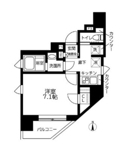 Ｌｉｖｅ Ｃａｓａ早稲田　401号室　間取り