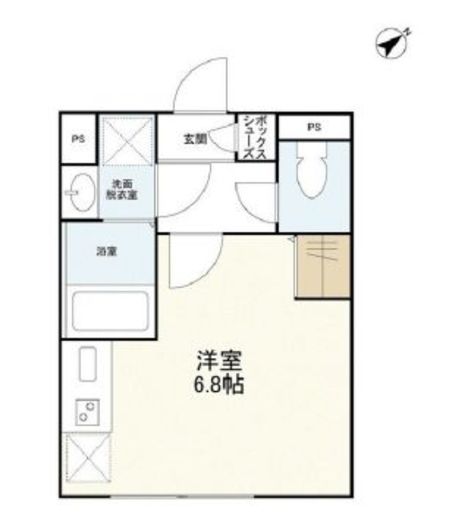 ウェルスクエアイズム渋谷本町　102号室　間取り