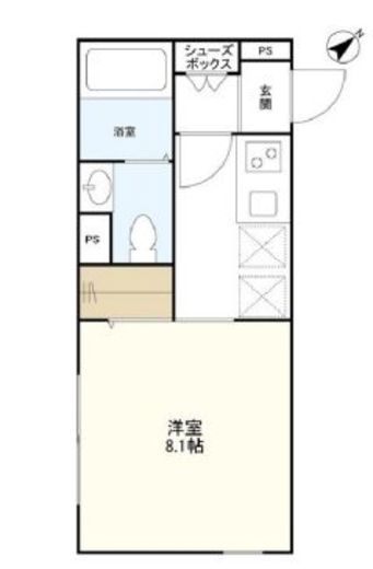 ウェルスクエアイズム渋谷本町　201号室　間取り