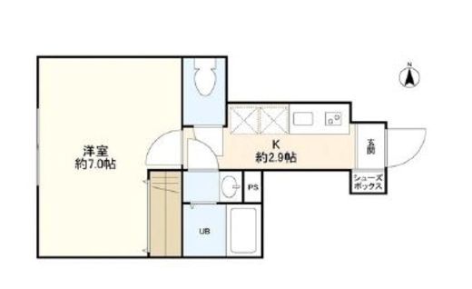 ウェルスクエアイズム四谷大京町　102号室　間取り