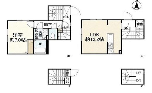 ウェルスクエアイズム四谷大京町　301号室　間取り