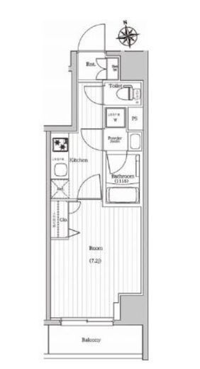 プレミアムキューブジー東新宿　604号室　間取り