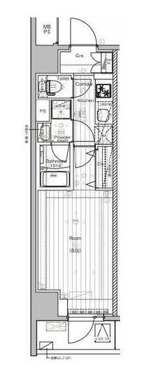 プレミアムキューブジー東新宿　803号室　間取り